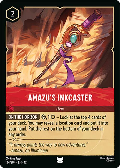 Amazu's Inkcaster 134/204 card from Wilds Unknown