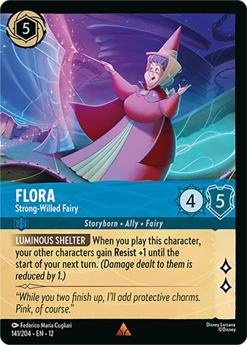 Flora - Strong-Willed Fairy (Foil) 141/204 card from Wilds Unknown