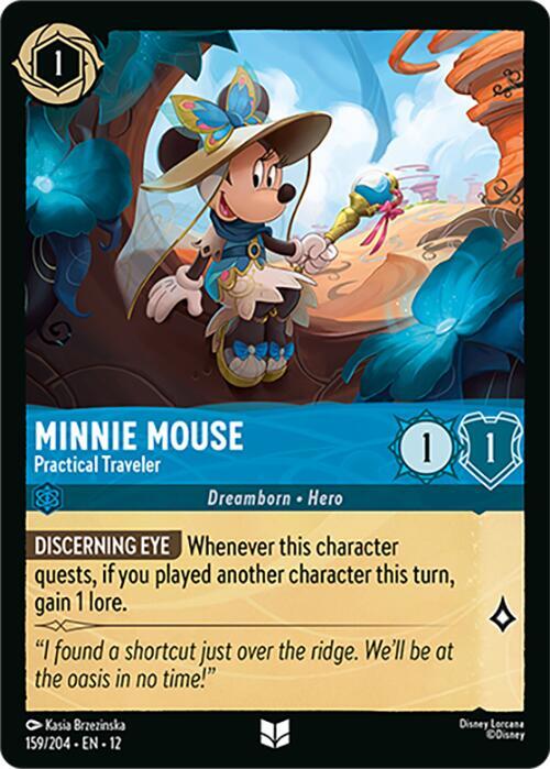 Minnie Mouse - Practical Traveler 159/204 card from Wilds Unknown