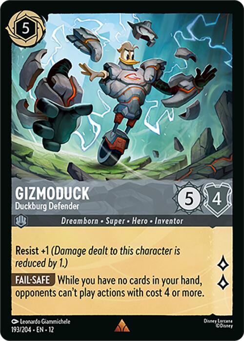 Gizmoduck - Duckburg Defender 193/204 card from Wilds Unknown