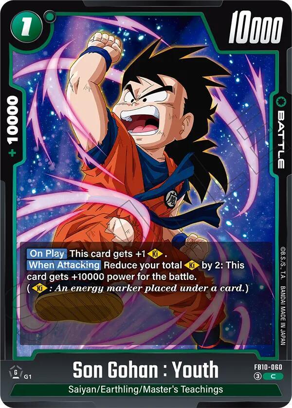 Son Gohan : Youth FB10-060 card from Cross Force