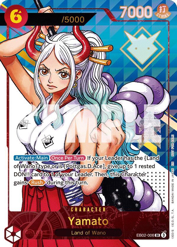 Yamato (Serial Numbered) EB02-006 card from One Piece Promotion Cards