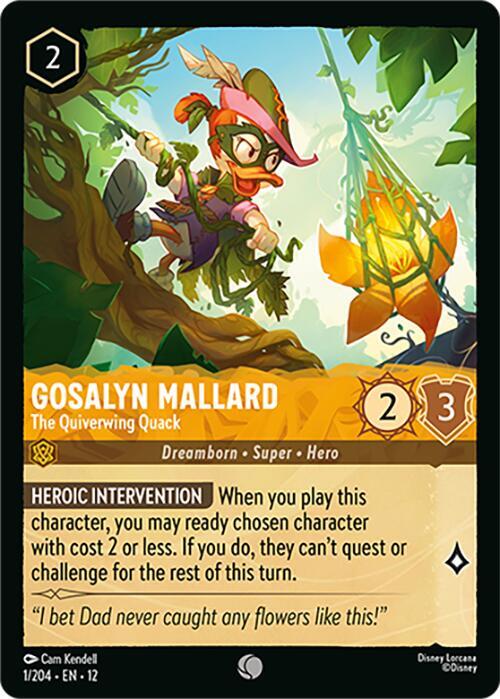 Gosalyn Mallard - The Quiverwing Quack 1/204 card from Wilds Unknown