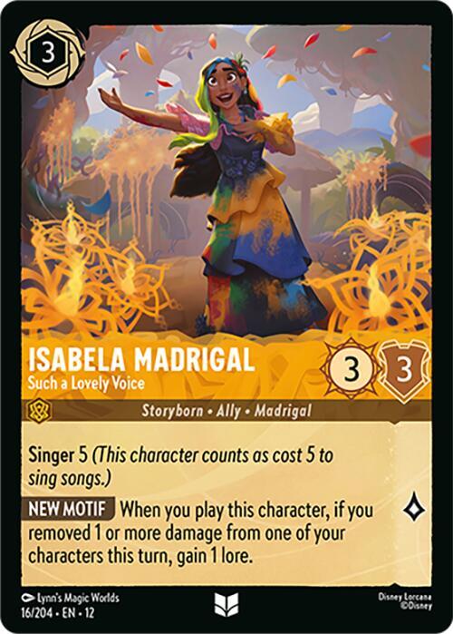 Isabela Madrigal - Such a Lovely Voice 16/204 card from Wilds Unknown