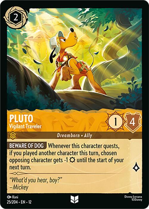 Pluto - Vigilant Traveler 25/204 card from Wilds Unknown