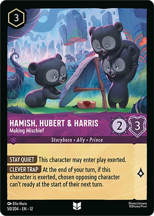Hamish, Hubert & Harris - Making Mischief 50/204 card from Wilds Unknown