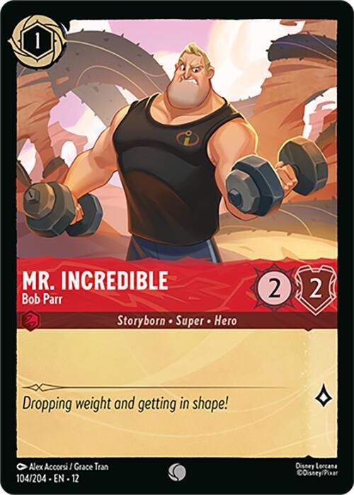 Mr. Incredible - Bob Parr 104/204 card from Wilds Unknown