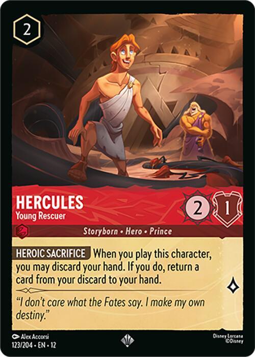 Hercules - Young Rescuer 123/204 card from Wilds Unknown