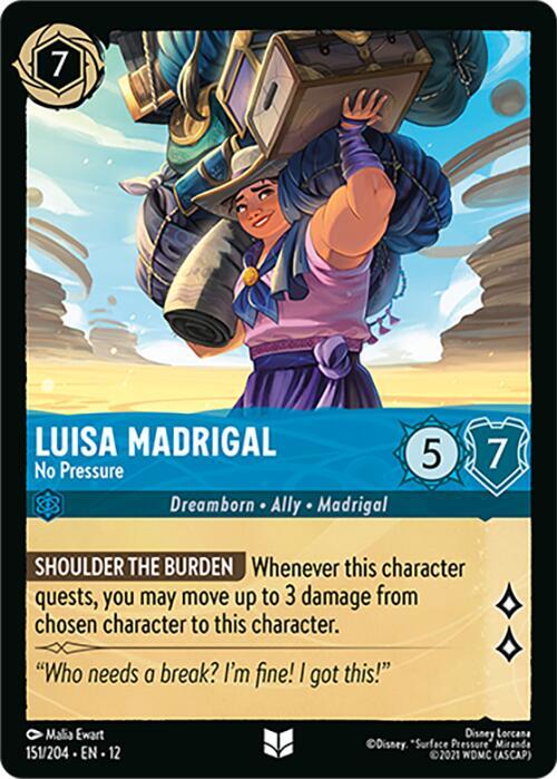 Luisa Madrigal - No Pressure 151/204 card from Wilds Unknown