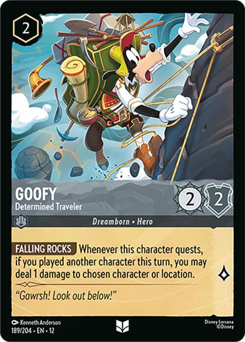 Goofy - Determined Traveler 189/204 card from Wilds Unknown