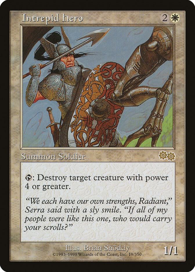 Intrepid Hero 19 card from Urza's Saga
