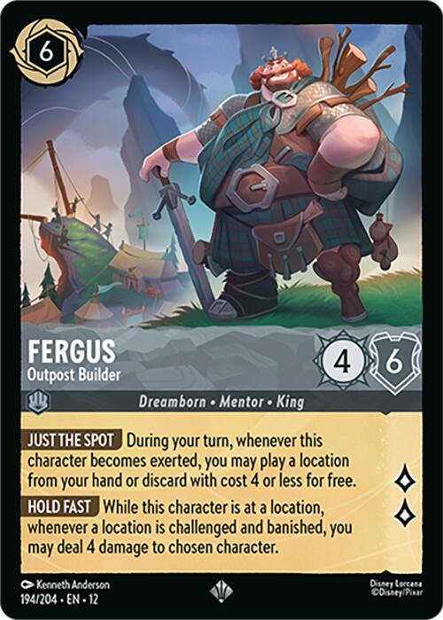 Fergus - Outpost Builder 194/204 card from Wilds Unknown
