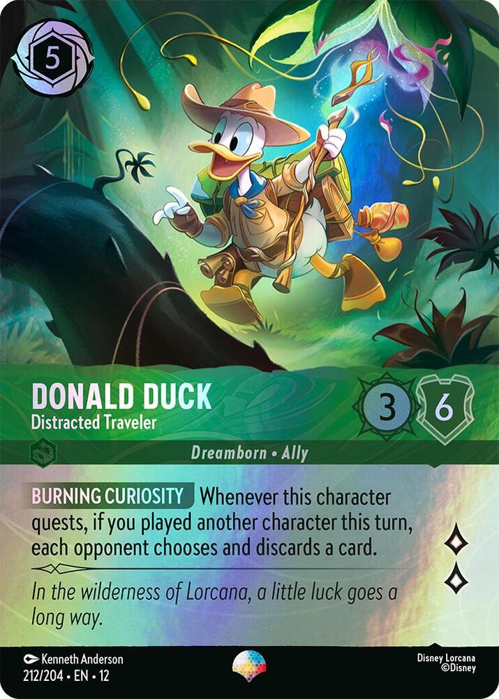 Donald Duck - Distracted Traveler (Epic) 212/204 card from Wilds Unknown