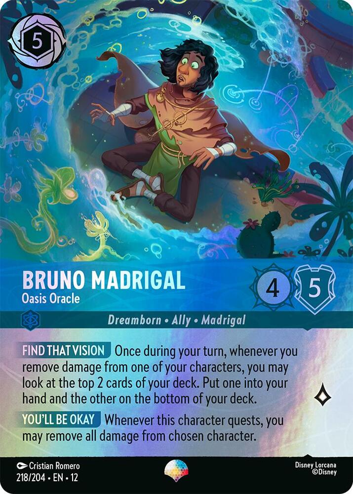 Bruno Madrigal - Oasis Oracle (Epic) 218/204 card from Wilds Unknown