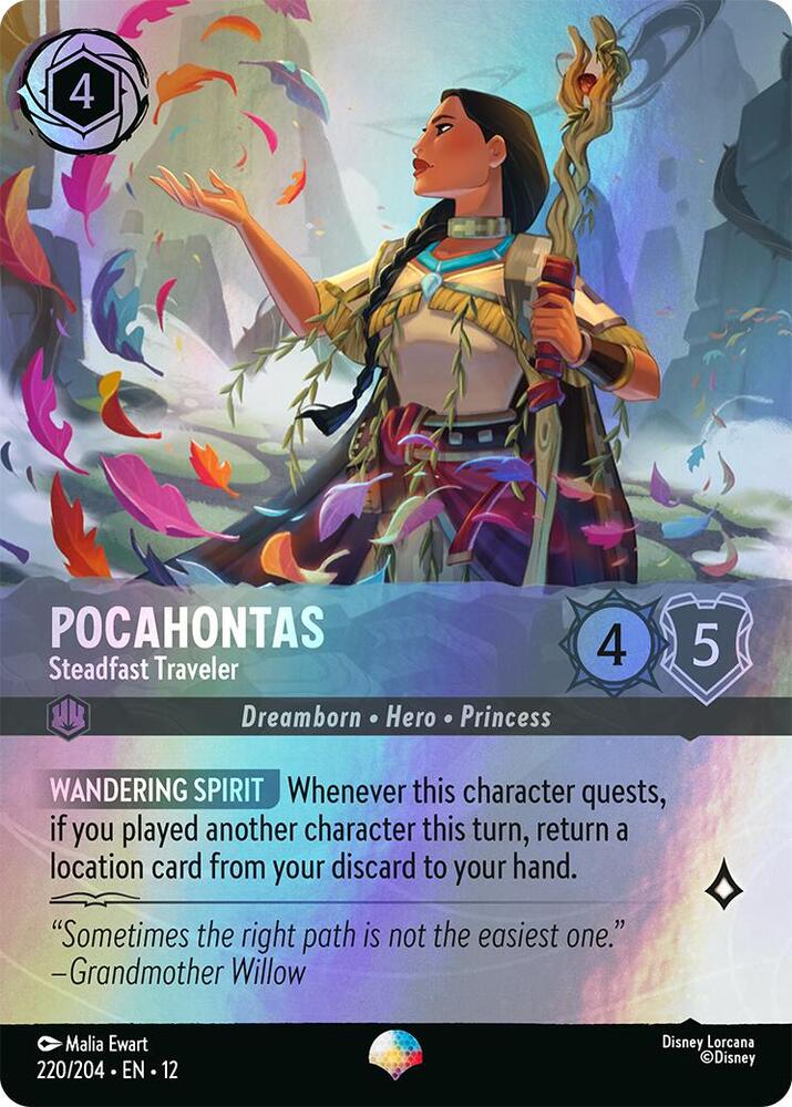 Pocahontas - Steadfast Traveler (Epic) 220/204 card from Wilds Unknown