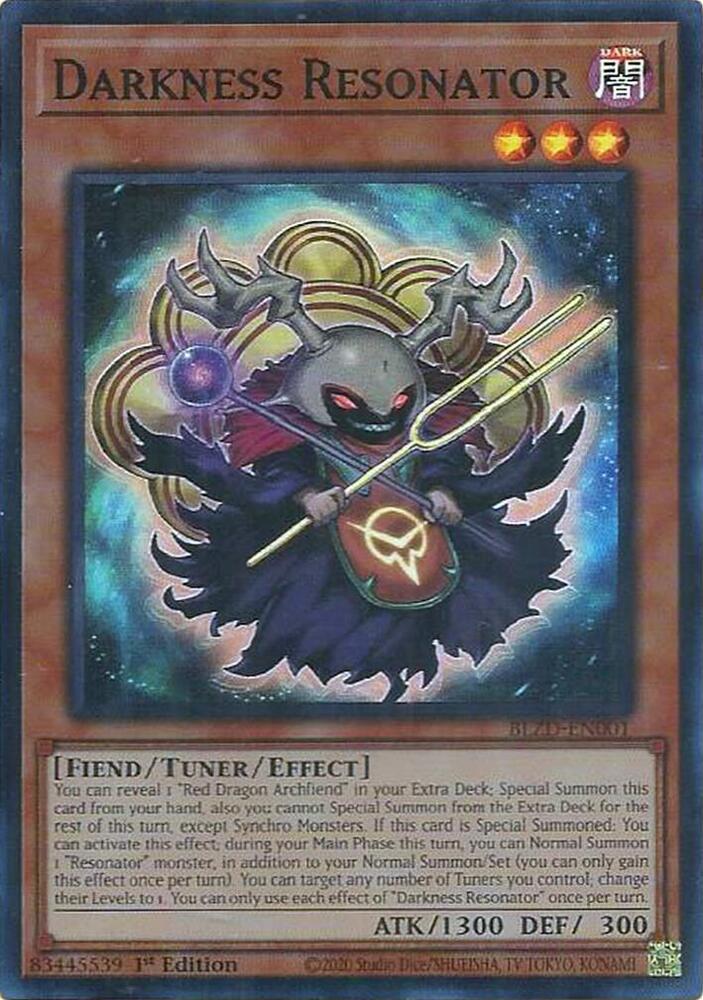 Darkness Resonator BLZD-EN001 card from Blazing Dominion