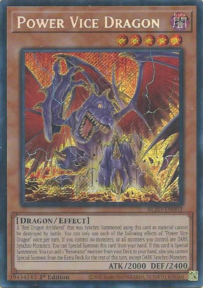Power Vice Dragon BLZD-EN002 card from Blazing Dominion