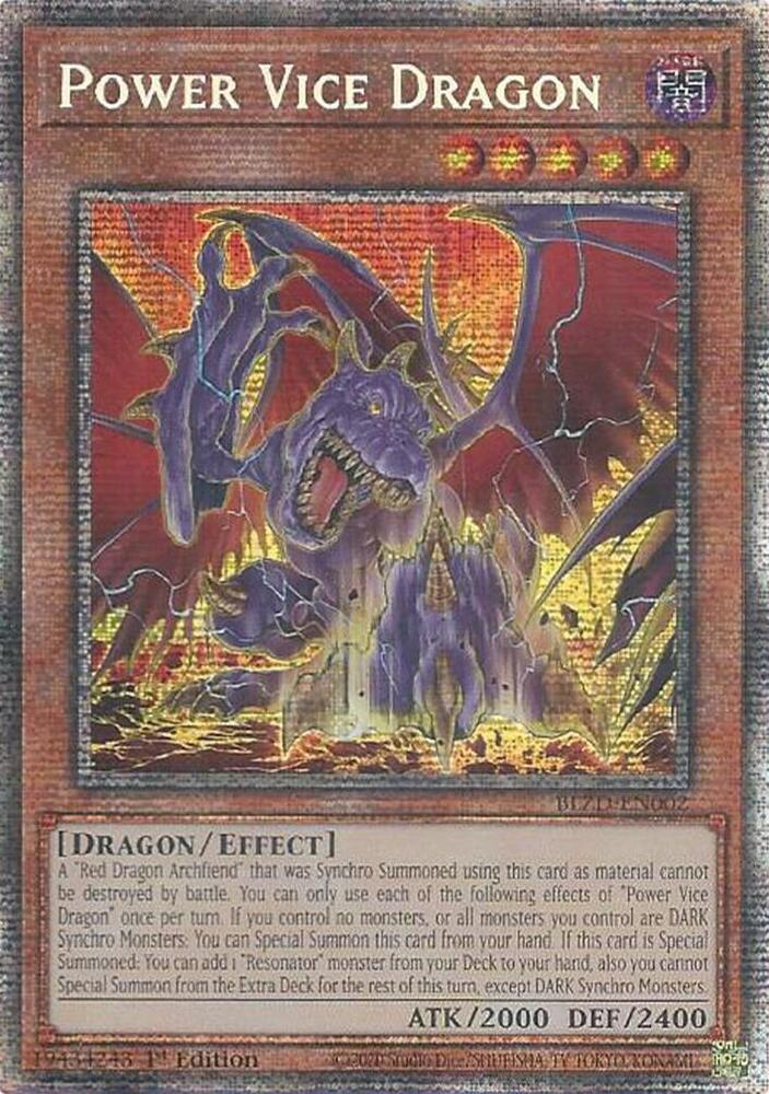 Power Vice Dragon (Starlight Rare) BLZD-EN002 card from Blazing Dominion