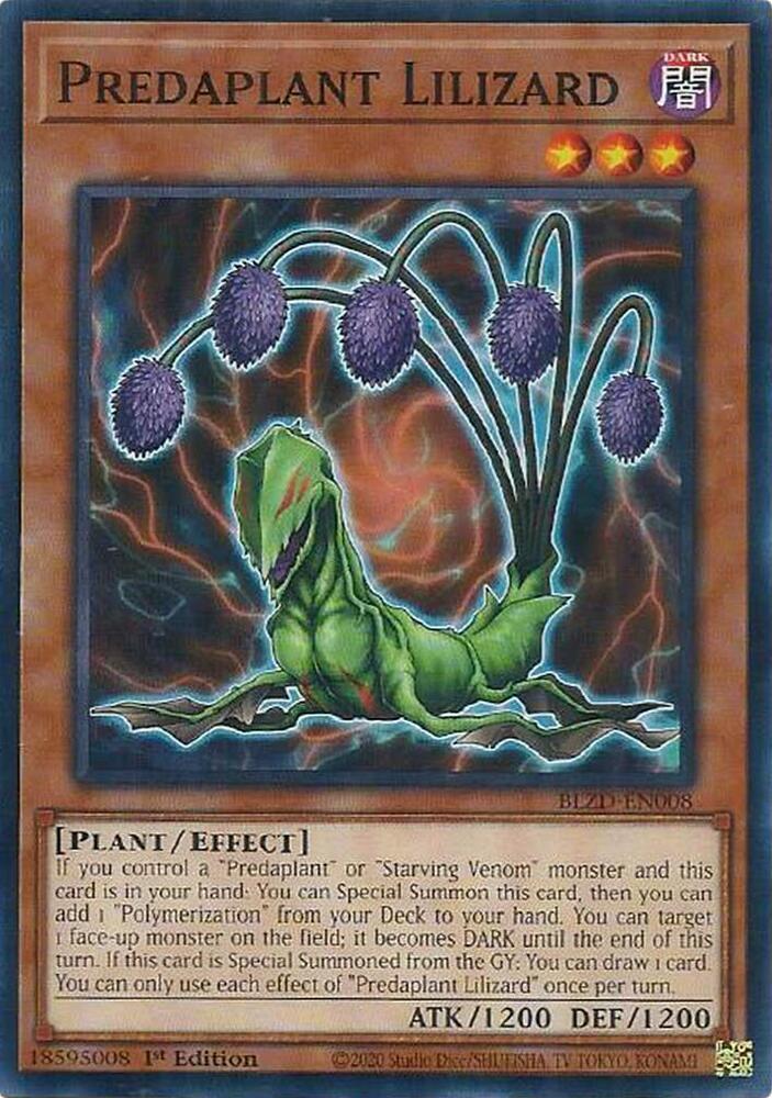 Predaplant Lilizard BLZD-EN008 card from Blazing Dominion