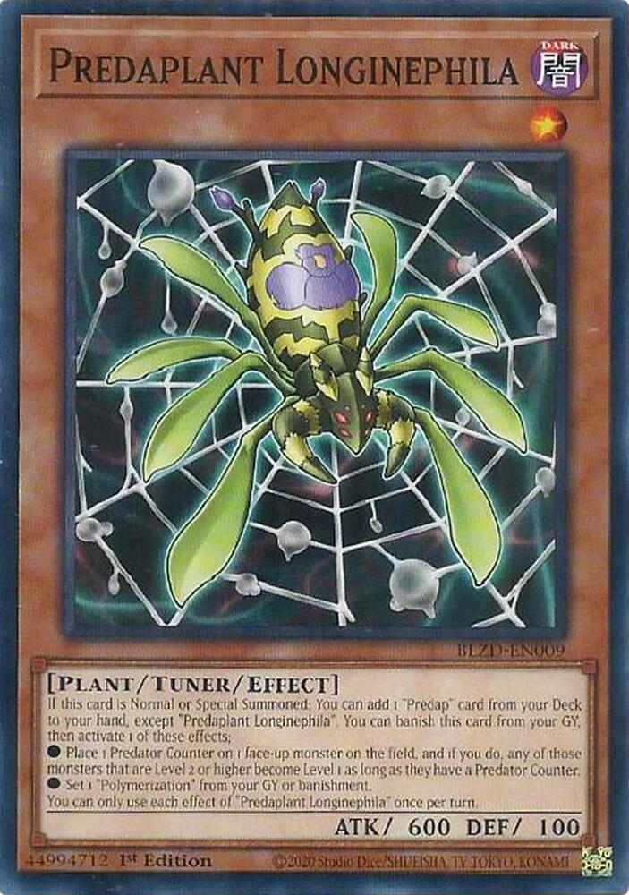 Predaplant Longinephila BLZD-EN009 card from Blazing Dominion