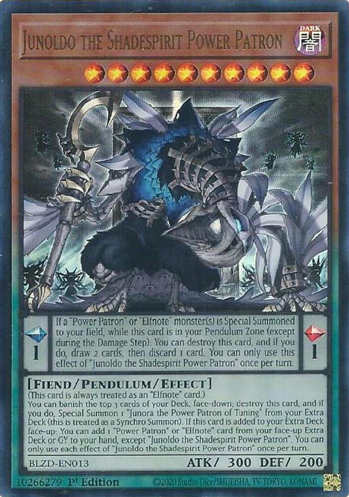 Junoldo the Shadespirit Power Patron BLZD-EN013 card from Blazing Dominion