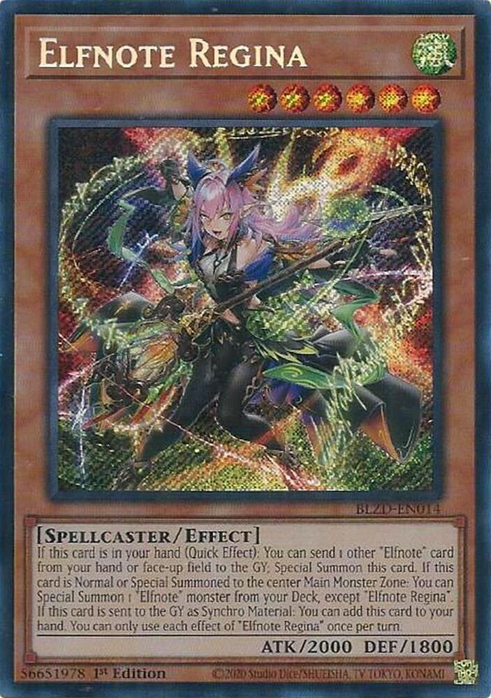 Elfnote Regina BLZD-EN014 card from Blazing Dominion