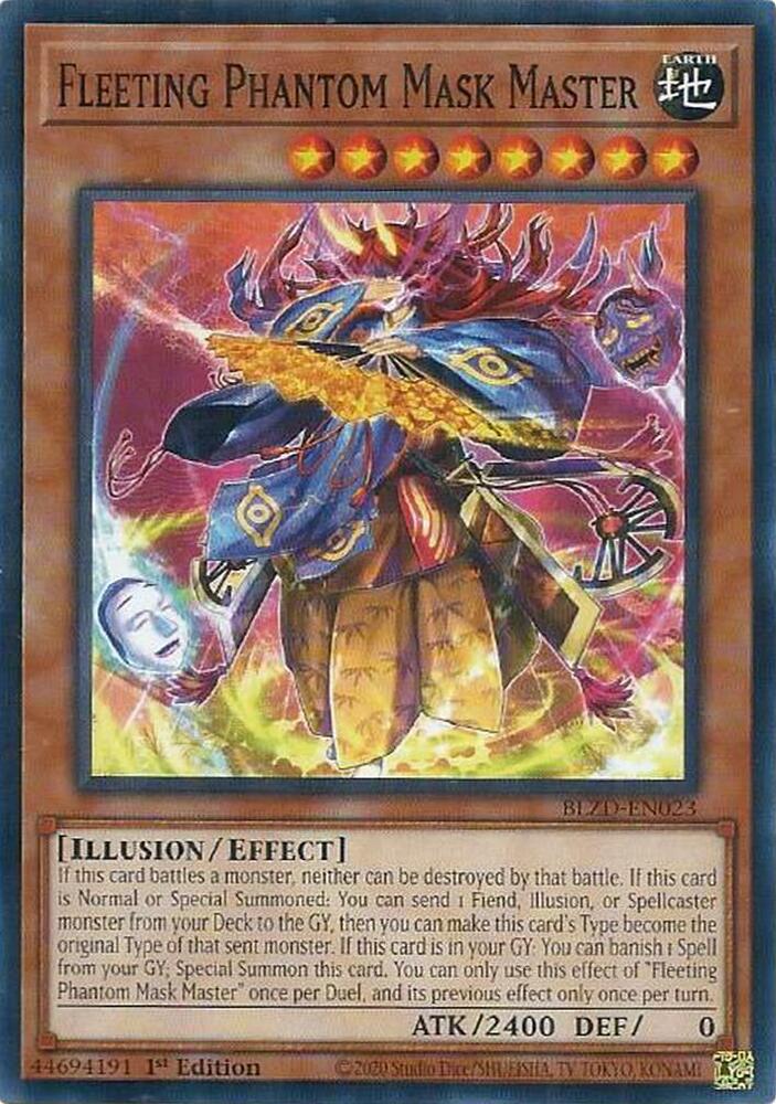 Fleeting Phantom Mask Master BLZD-EN023 card from Blazing Dominion