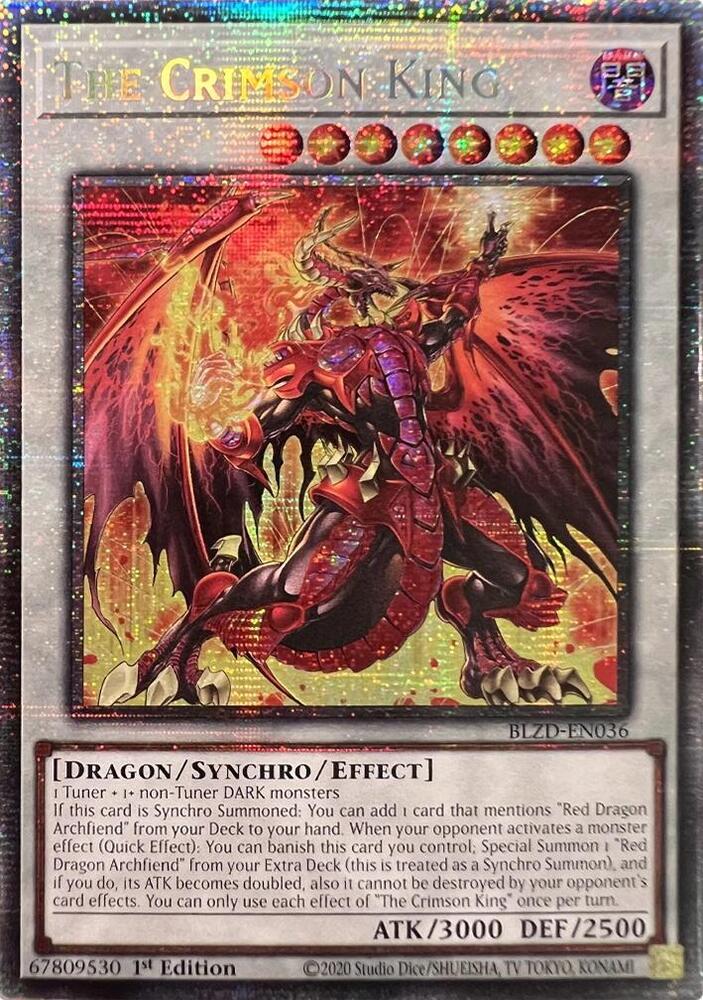 The Crimson King (Starlight Rare) BLZD-EN036 card from Blazing Dominion