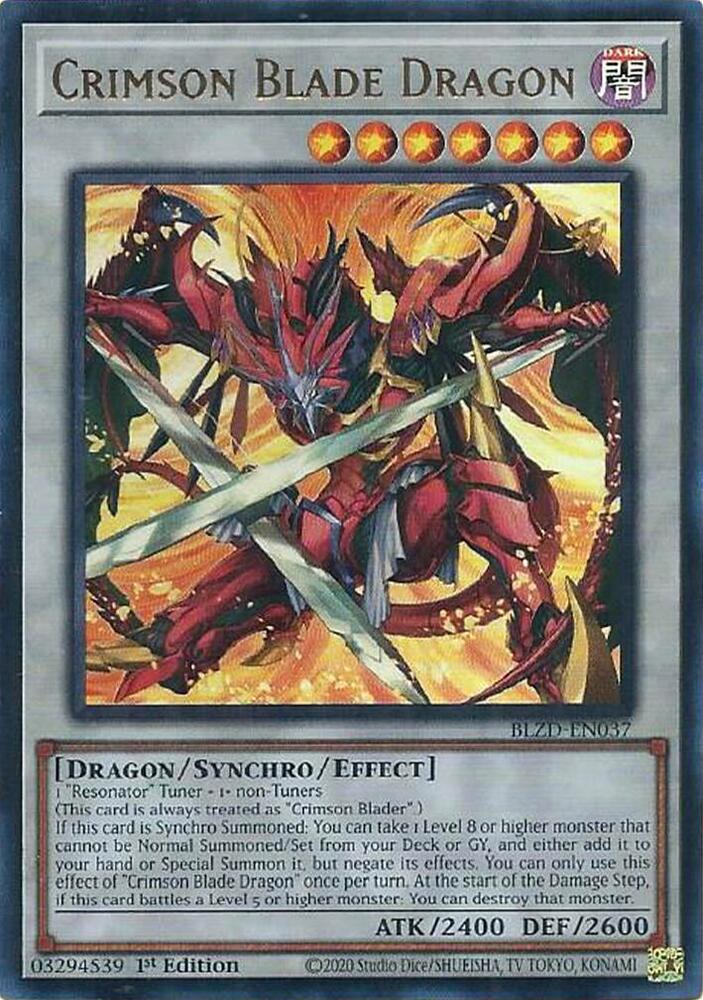 Crimson Blade Dragon BLZD-EN037 card from Blazing Dominion