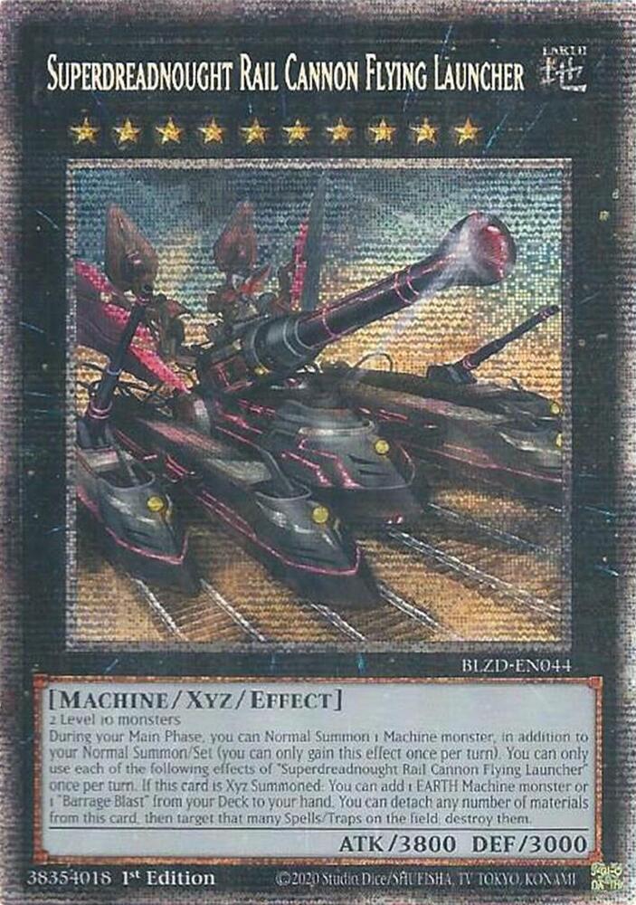 Superdreadnought Rail Cannon Flying Launcher (Starlight Rare) BLZD-EN044 card from Blazing Dominion