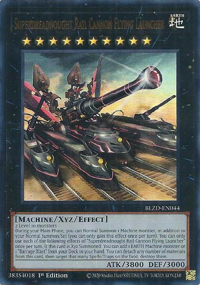 Superdreadnought Rail Cannon Flying Launcher BLZD-EN044 card from Blazing Dominion