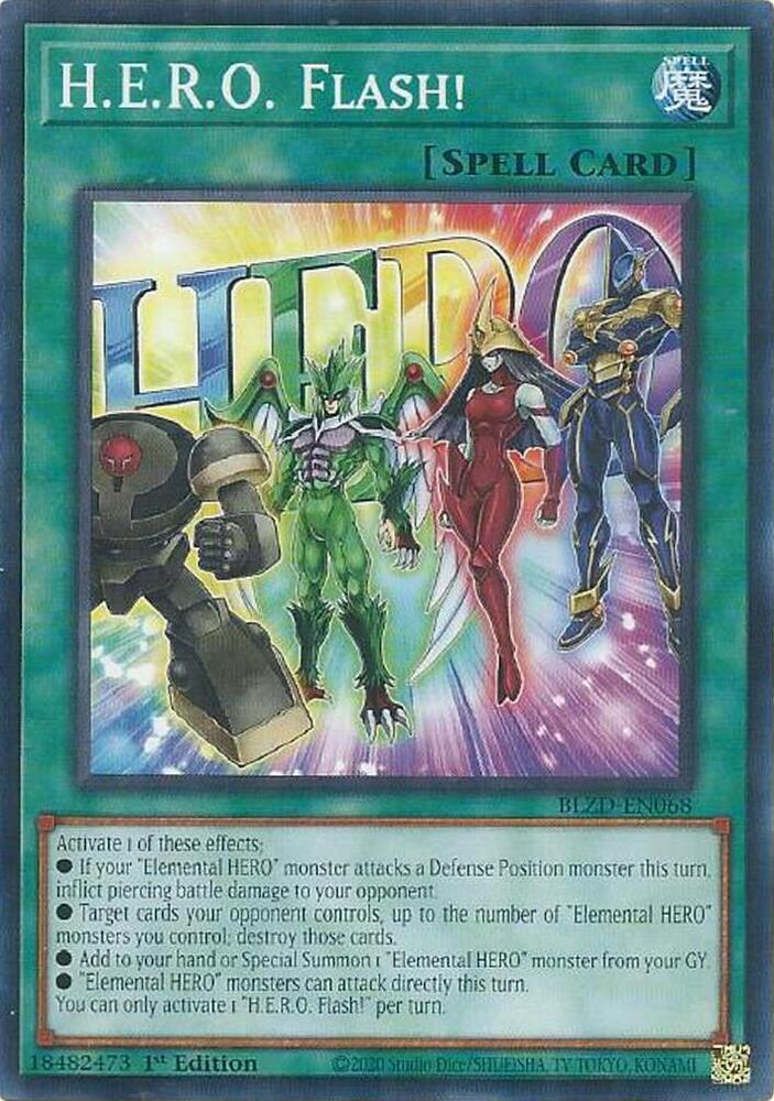 H.E.R.O. Flash! BLZD-EN068 card from Blazing Dominion