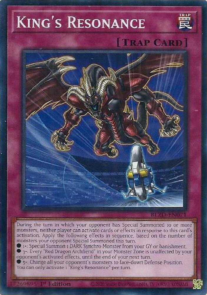 King's Resonance BLZD-EN071 card from Blazing Dominion