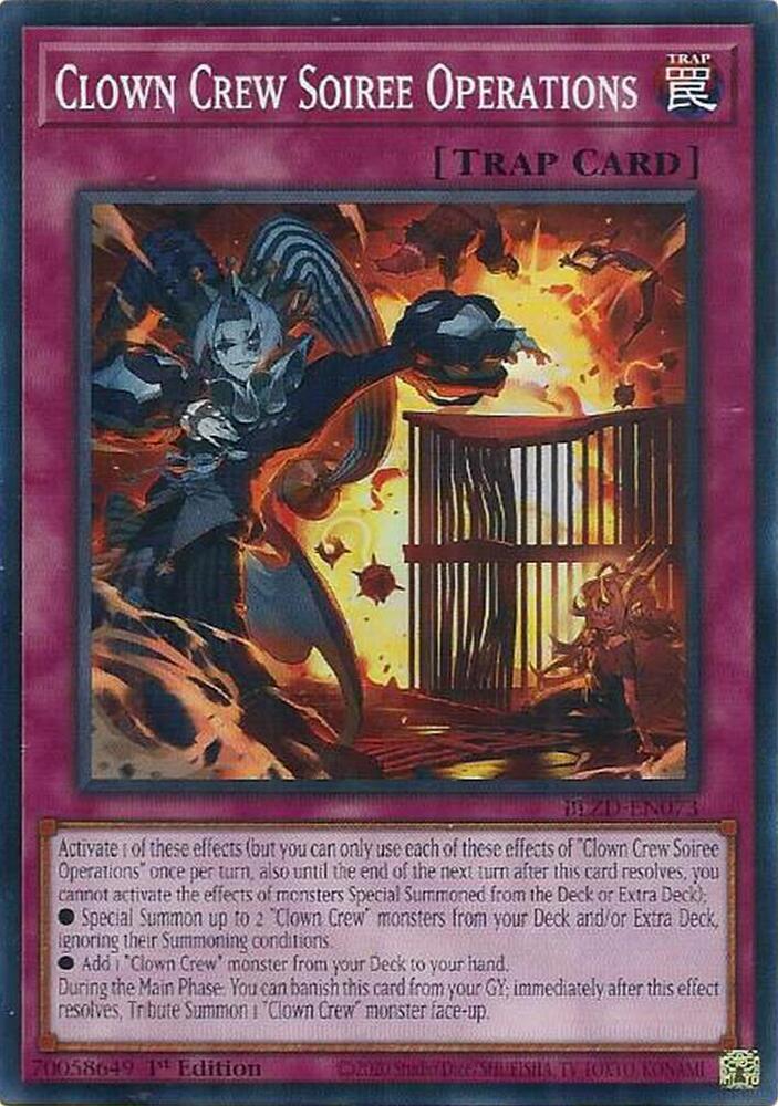 Clown Crew Soiree Operations BLZD-EN073 card from Blazing Dominion