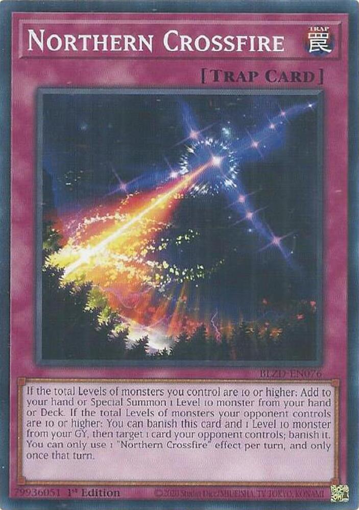 Northern Crossfire BLZD-EN076 card from Blazing Dominion