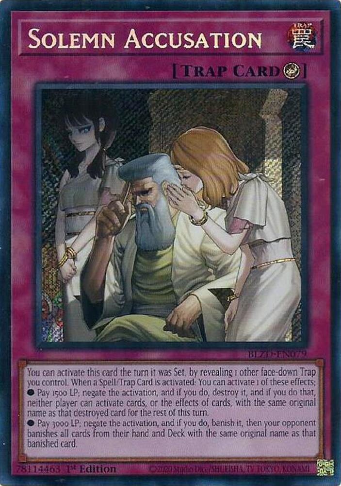 Solemn Accusation BLZD-EN079 card from Blazing Dominion