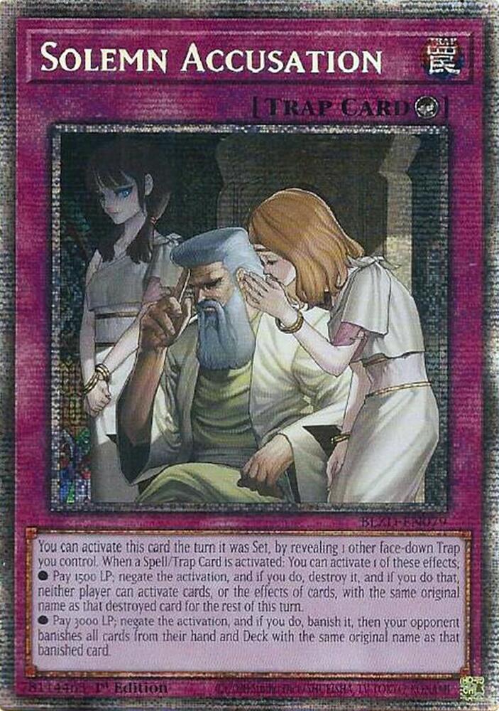 Solemn Accusation (Starlight Rare) BLZD-EN079 card from Blazing Dominion