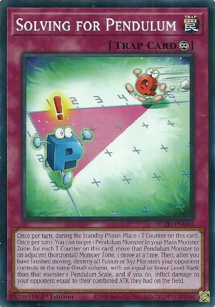 Solving for Pendulum BLZD-EN080 card from Blazing Dominion