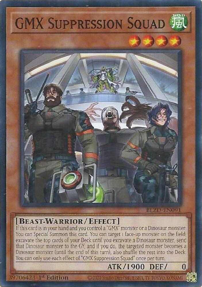 GMX Suppression Squad BLZD-EN091 card from Blazing Dominion