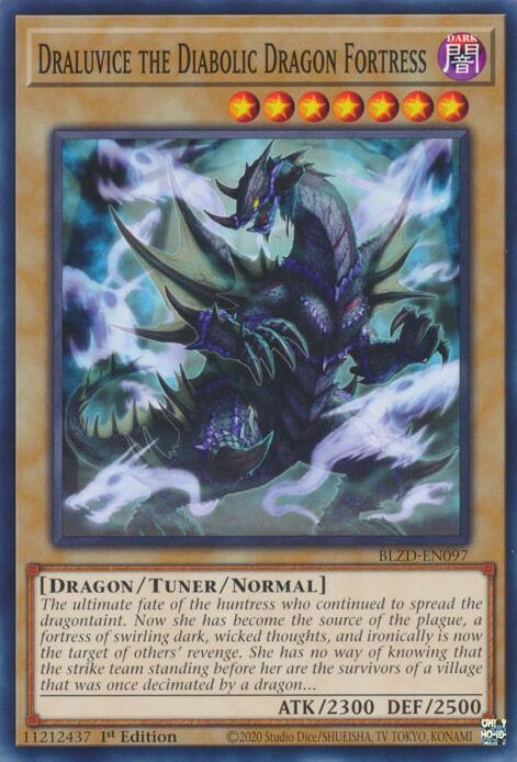 Draluvice the Diabolic Dragon Fortress BLZD-EN097 card from Blazing Dominion