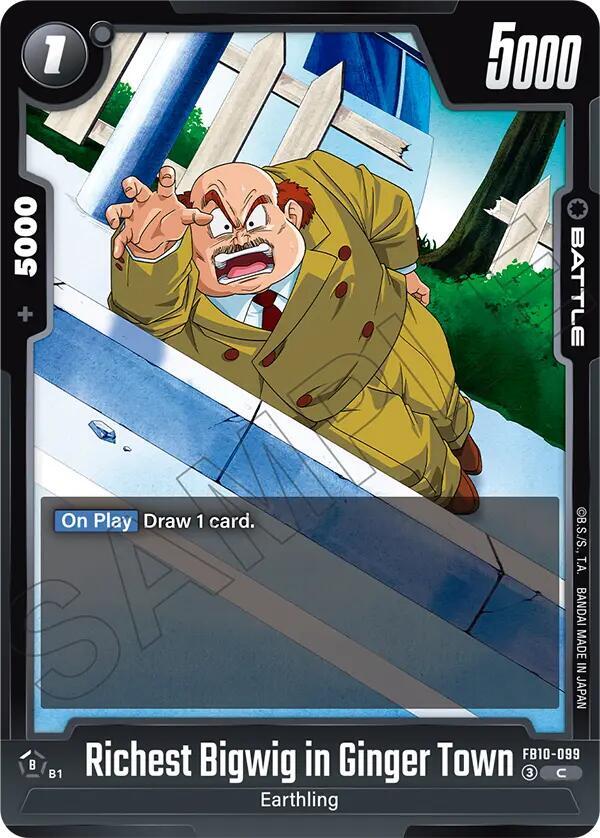 Richest Bigwig in Ginger Town FB10-099 card from Cross Force