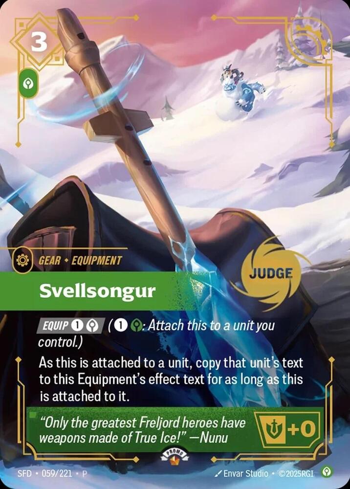 Svellsongur 059/221 card from Riftbound Judge Promotional Cards
