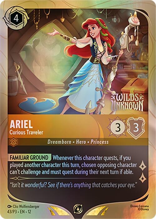 Ariel - Curious Traveler 43 card from Disney Lorcana Promo Cards
