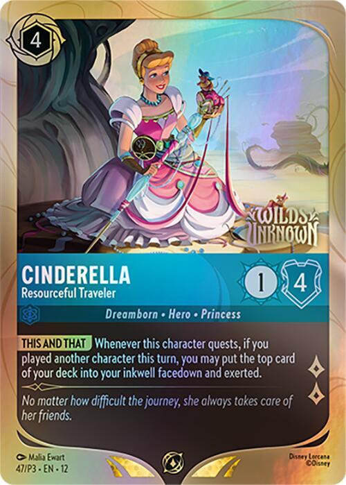 Cinderella - Resourceful Traveler 47 card from Disney Lorcana Promo Cards