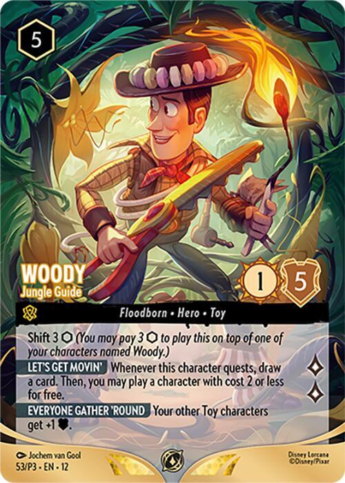 Woody - Jungle Guide (Store Championship Participant) 53 card from Disney Lorcana Promo Cards