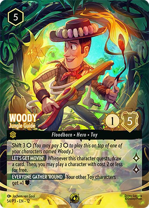 Woody - Jungle Guide (Store Championship) 54 card from Disney Lorcana Promo Cards