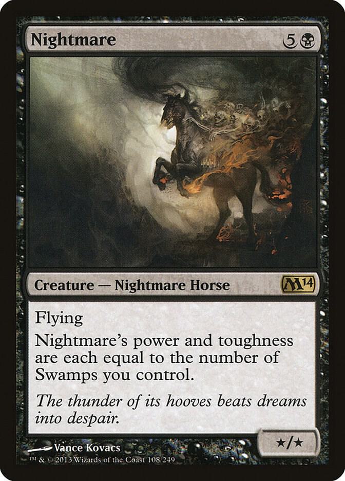 Nightmare 108 card from Magic 2014 (M14)