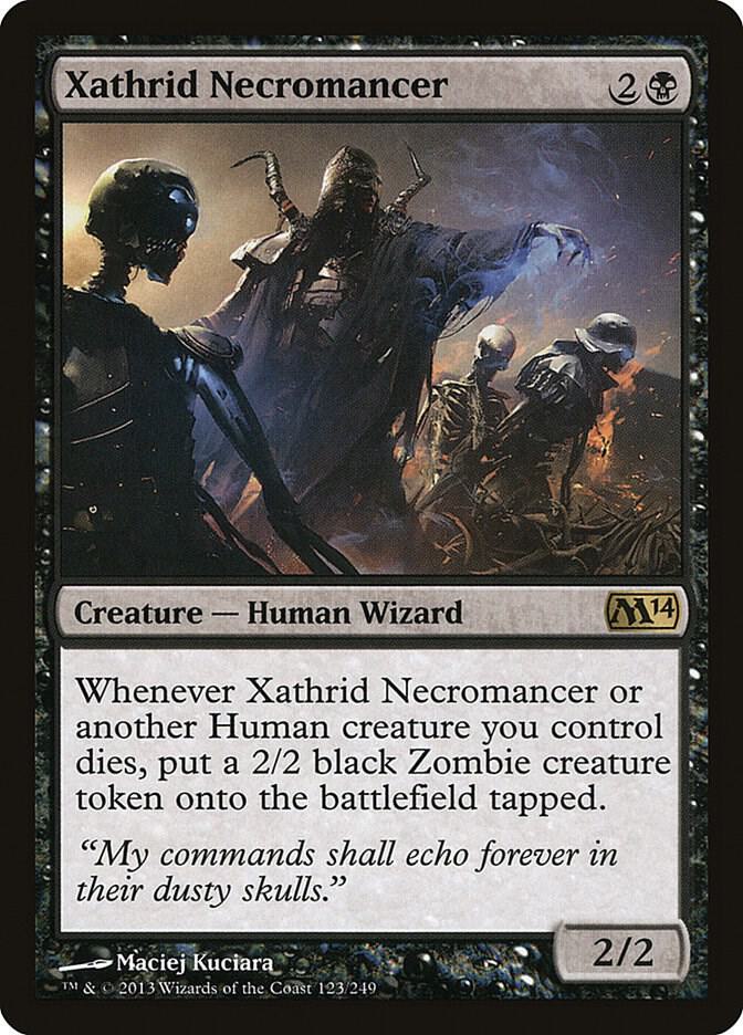 Xathrid Necromancer 123 card from Magic 2014 (M14)