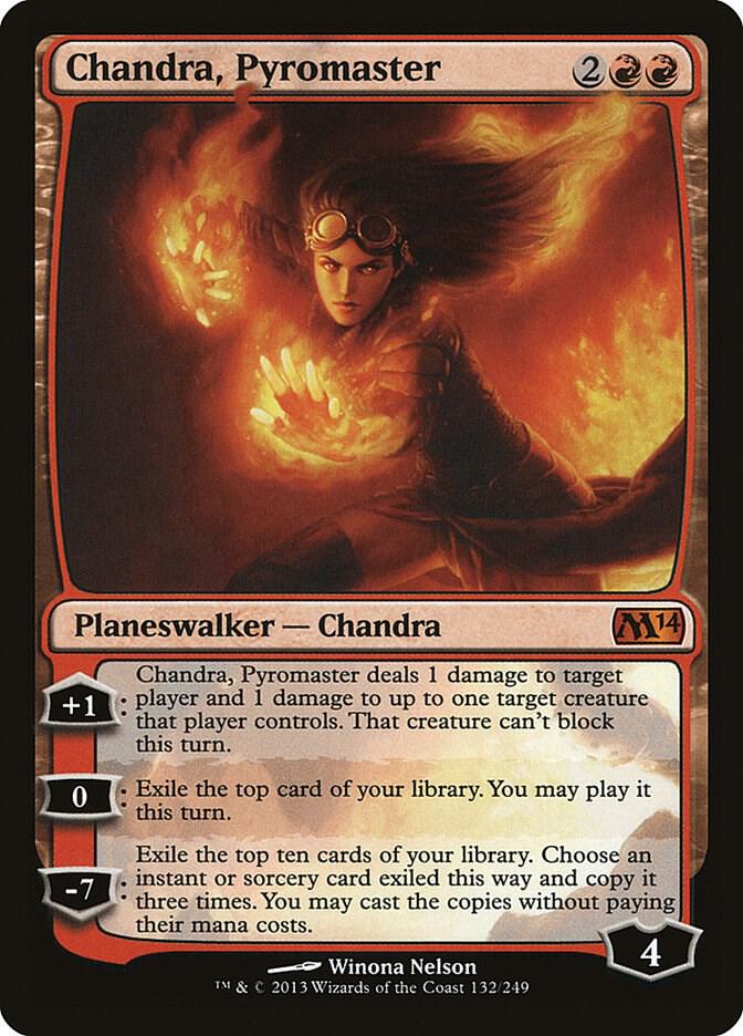 Chandra, Pyromaster 132 card from Magic 2014 (M14)