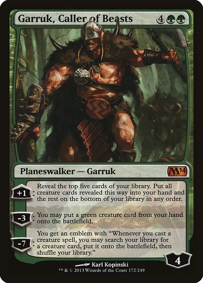 Garruk, Caller of Beasts 172 card from Magic 2014 (M14)
